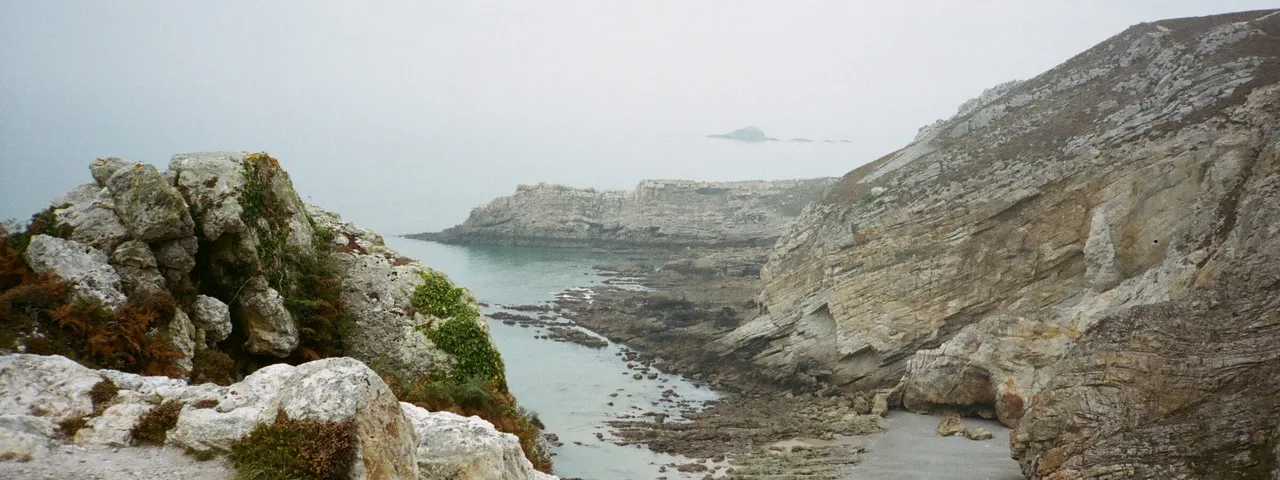 Coastal cliffs and beach along the Costa Vicentina near Sagres